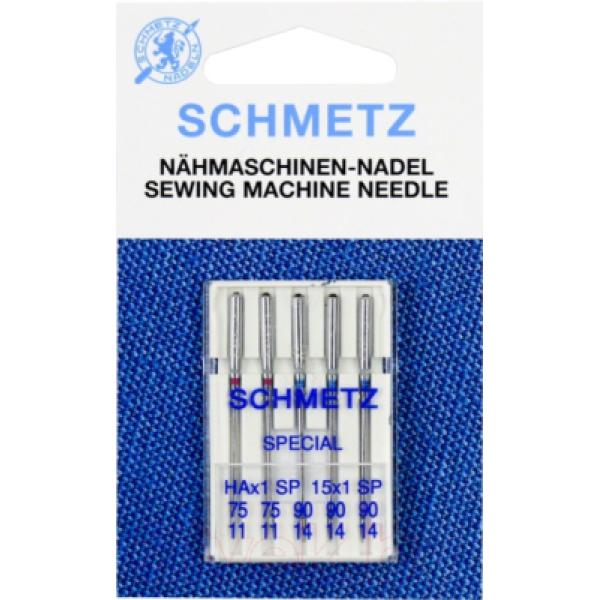 Иглы для швейной машины Schmetz 130/705HAx1SP супер стрейч №75-90