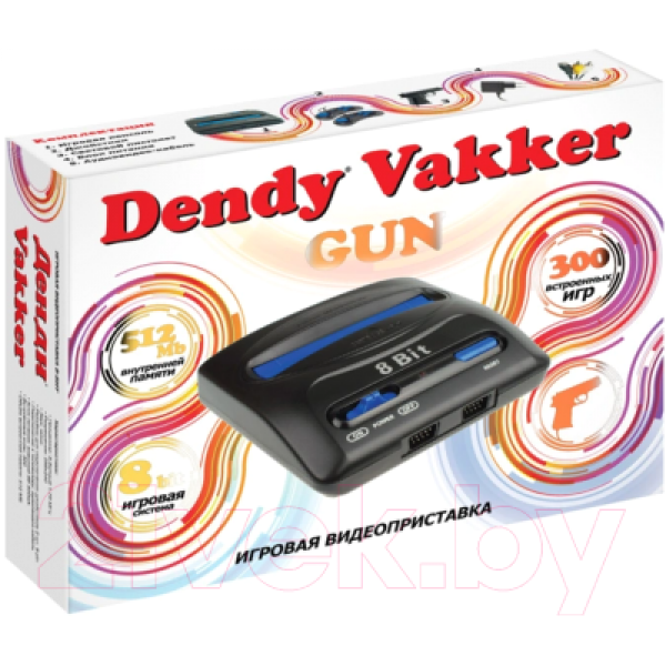 Игровая приставка Dendy Vakker 300 игр + световой пистолет