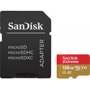Карта памяти SanDisk Extreme microSDXC 128GB + адаптер (SDSQXA1-128G-GN6MA)