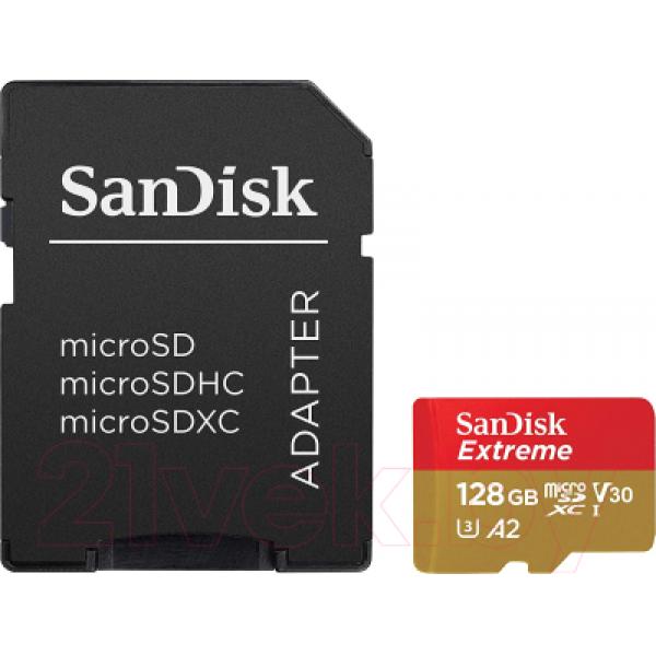 Карта памяти SanDisk Extreme microSDXC 128GB + адаптер (SDSQXA1-128G-GN6MA)