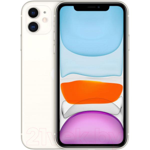 Смартфон Apple iPhone 11 64GB / MHDC3 (белый)