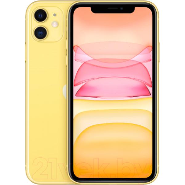 Смартфон Apple iPhone 11 64GB / MHDE3 (желтый)
